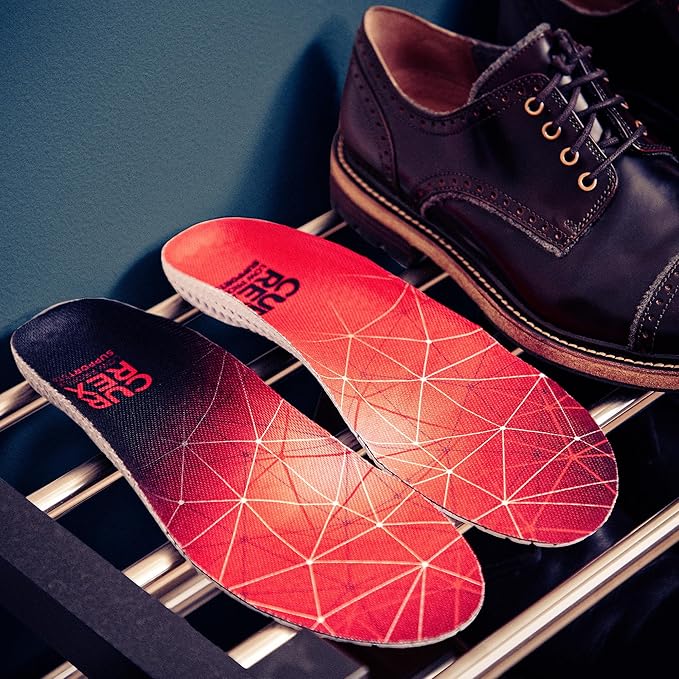 CURREX SupportSTP – Arch Support Insole w/Superior Cushioning & Airflow, Heavy Duty Shell for Less Fatigue – Comfort, Athletic, Casual and Work Shoe Inserts, Men & Women – High Arch, Small