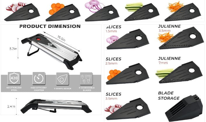 Slice Faster, Cook Smarter — The Stainless Steel Mandoline Slicer Built for Everyday Kitchens