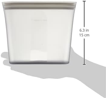 Zip Top Reusable Food Storage Bags | 3 Bag Set [Gray] - 2 Sandwich, 1 Snack | Silicone Meal Prep Container | Microwave, Dishwasher and Freezer Safe | Made in the USA