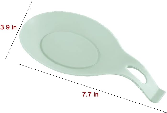 4-PACK Silicone Spoon Rest for Kitchen Counter, Kitchen Gadgets Organizer Kitchen Spoon Holder, Almond-Shaped Cooking Spoon Holder for Stove Top for Countertop