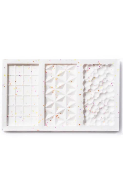 Fancy Sprinkles Adele Candy Bar Mold, 3 Cavities Reusable Silicone Traditional Cut, for Baking, Melting Chocolate, & Dessert Decorating (10 ¾” W x ½” H x 6 ½”)