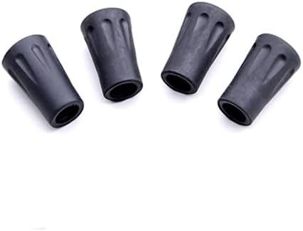 Walking Stick Tips Rubber 4pcs Trekking Pole Tips Replacement- Rubber Feet for Hiking Poles, Walking Sticks, Trekking Poles | Rubber Tip for Walking Sticks Hiking Trekking Poles Boot Tips Rubber Feet