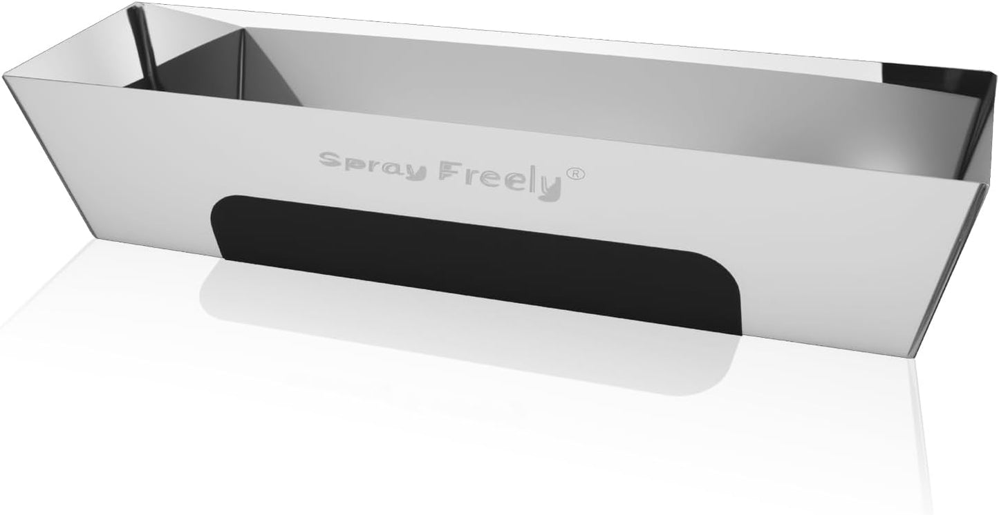 Drywall Mud Pan, Stainless Steel Mud Pan, Sheared Edges for Easy Knife Cleaning, Perfect Size for Larger Drywall Knife, Suitable For Mortar, Mixing Cement, Putty And Paint (14 Inch 1 Pack)