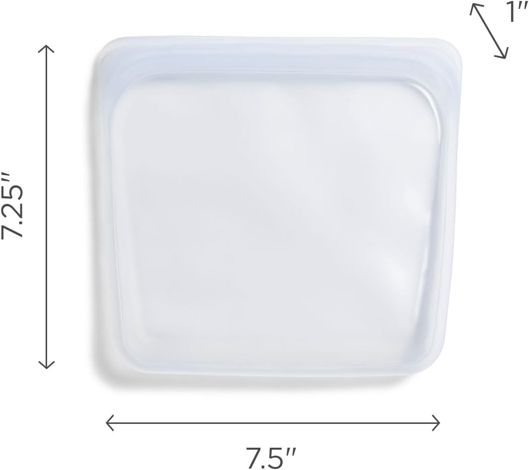 Stasher Premium Silicone Reusable Food Storage Sandwich Bag, Galapagos, Microwave, Sous Vide, Dishwasher, Oven and Freezer Safe, BPA Free, Leak-free, Eco-friendly, 28 Oz