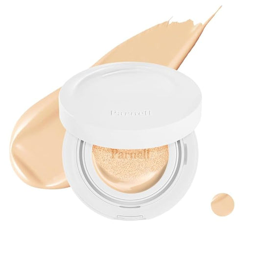 Parnell Cicamanu Serum Cushion - Moisturizing Foundation for Soothing, Coverage, Glass Skin and Lightweight for Sensitive and Dry Skin Pearl Skin (0.52 Fl Oz) (15W)