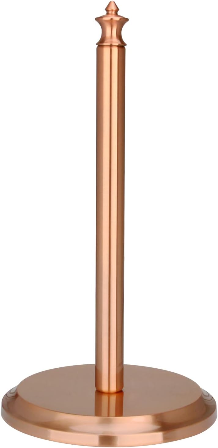 Akicon Paper Towel Holder Stand for Kitchen Countertop & Dining Room Table (Copper, Classical)