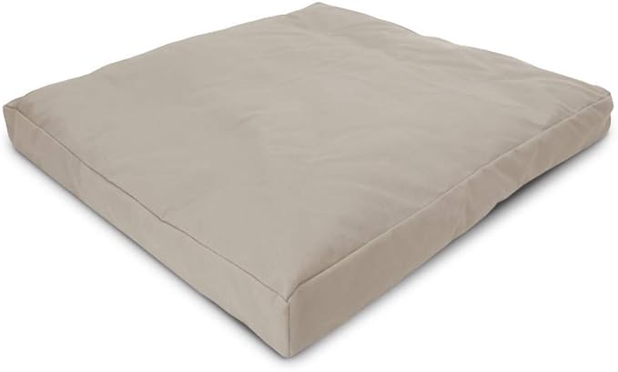 Bean Products Meditation Cushion - Zabuton Meditation Pillows for Sitting on Floor, Yoga Cushion, Cotton Yoga Pillow, Zen Kneeling Prayer Pad- Made in USA - Standard 24x24x2, Natural