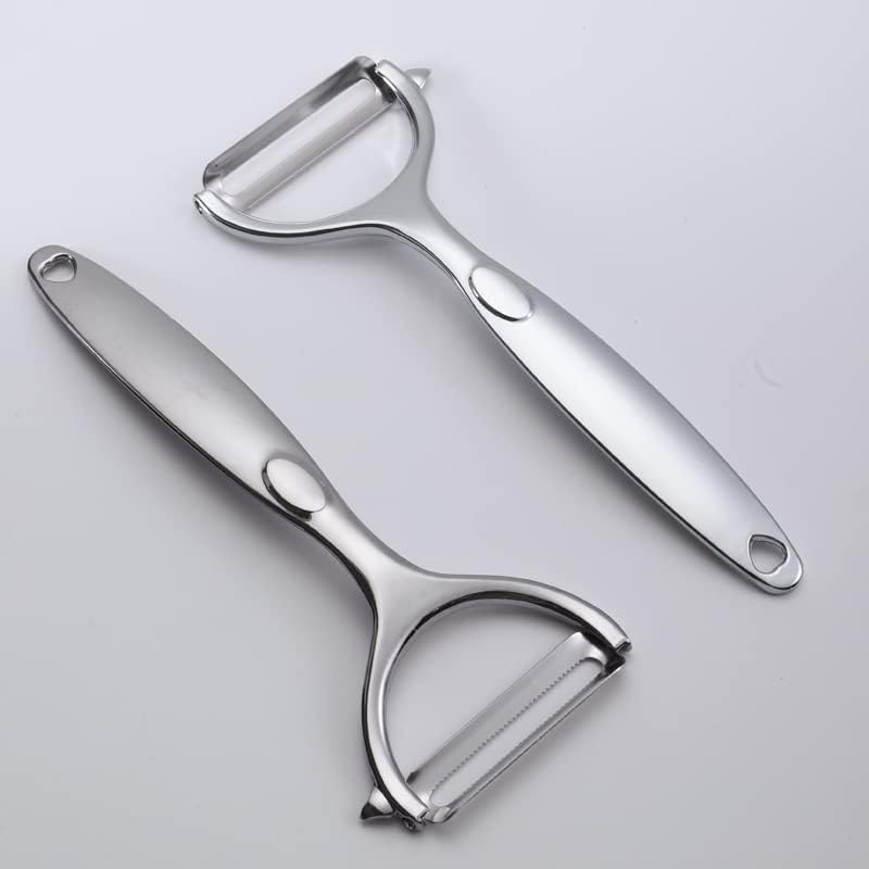 AMOUY Premium Peeler Set - Vegetable,Apple Peelers for Kitchen, Fruit, Carrot, Veggie,Potatoes Peeler,Y-Shaped Stainless Steel Peelers,with Ergonomic Non-Slip Handle & Sharp Blade,Good Sturdy (2PCS)