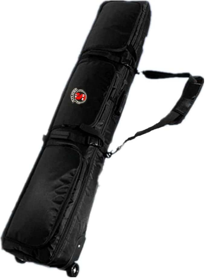 UNISTRENGH Padded Snowboard Bag With Wheels - Travel Bag for Single Snowboard and Snowboard Boots,Helmet,Clothes