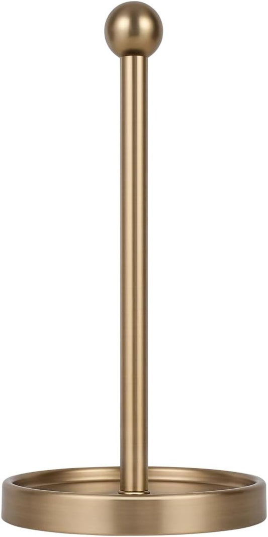 Ivilon Countertop Paper Towel Holder - Modern Sleek Ball Minimalist Design - Color Warm Gold