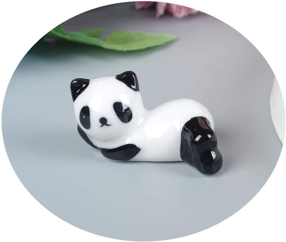 YEYILILINHONG 6PCS Cute Ceramic Panda Chopsticks Rest Rack Stand Holder for Chopsticks, Ceramic Ware Chopsticks Stand Rest Rack，Gift for Boys Girls Kids
