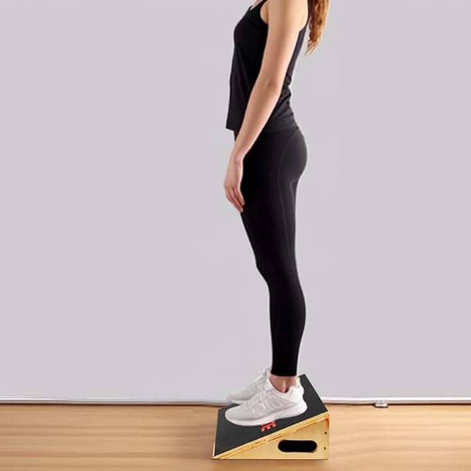 Slant Board Calf Stretcher, Non-Slip Heel Elevated Squat Wedge Block for Weightlifting and Calf Stretching