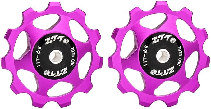 ZTTO Guide Pulley Bike Rear Derailleur Pulley Wheels, Colorful Aluminum Alloy 11T 13T CNC Road Bike Guide Roller Bicycle Derailleur 4mm 5mm 6mm for MTB, Road Bike