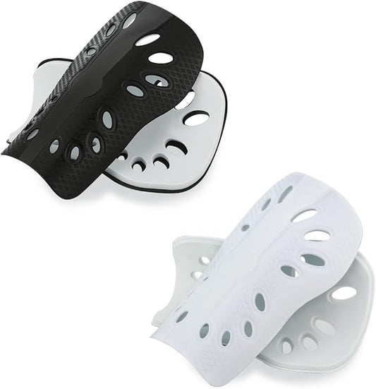 Soccer Shin Guards for Kids Youth, 2 Pairs Breathable Shin Pads for Boys Girls Teens Adults, Lightweight Football Equipment Cushion Protection for Men Women