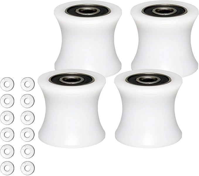 Total Trainer Rollers/Wheels of 4 for Models DLX, DLX II, DLX III, Adv DLX, Pilates, Pilates Pro 2500, 3000, 4000，570, 2000 （White）