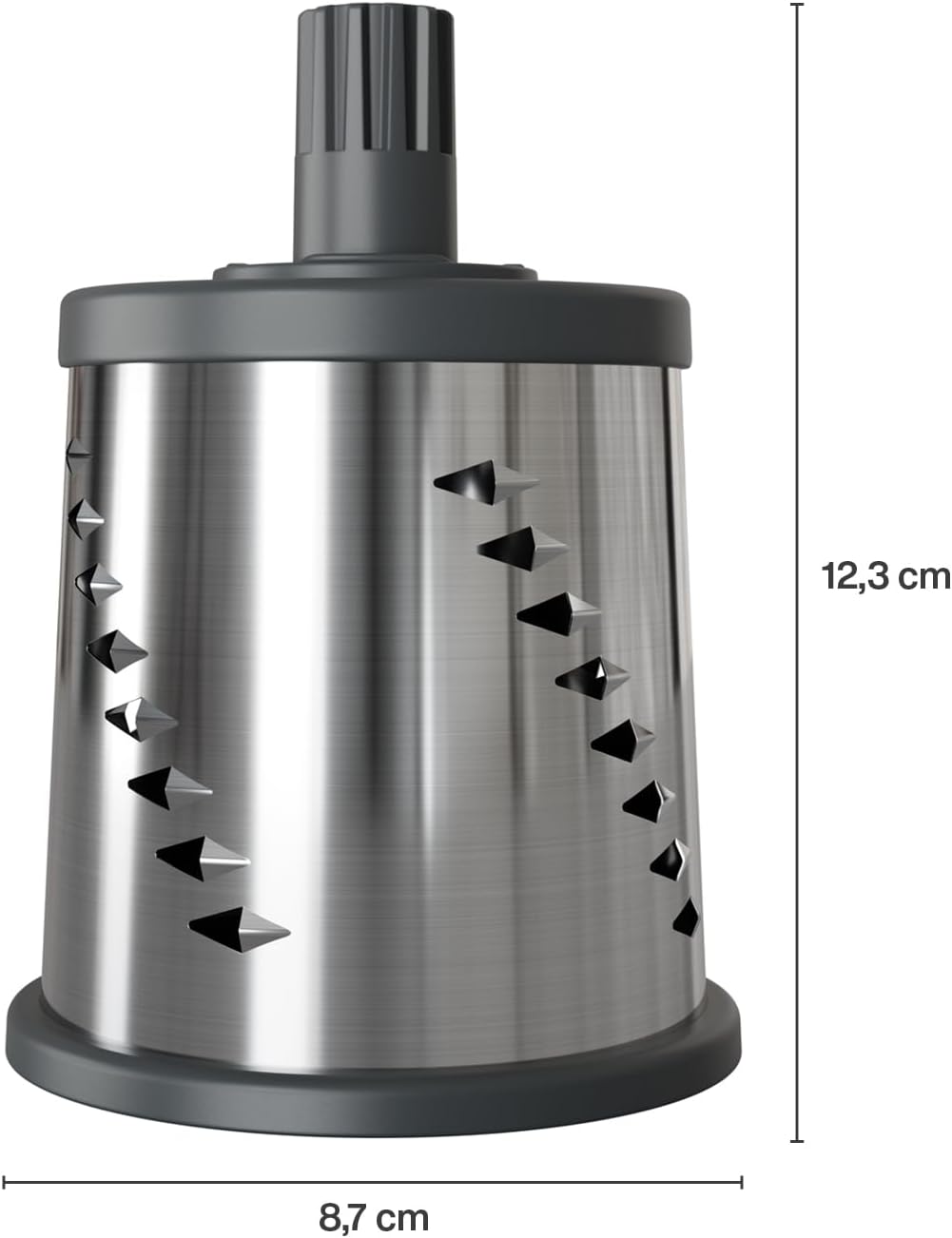 Zyliss E900060 Julienne Drum Grater, Stainless Steel, Slice Fruit and Vegetables Julienne Style, for Use with Zyliss Rotary Cheese Grater, 5 Year Guarantee