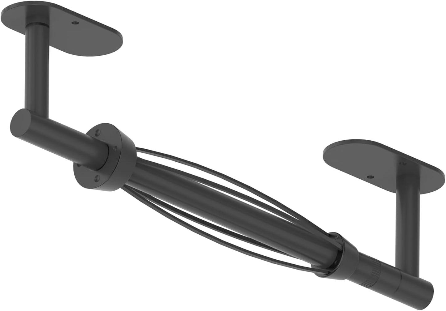 Paper Towel Holder Under Cabinet, Single Hand Operable Roll Holder with Damping Effect,No Drilling or Wall Mounted SUS304 Stainless Steel for Kitchen Bathroom (Matte Black)