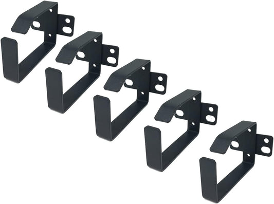 5 Pieces of 1.7 x 2.7in Server Rack Cable Management D-Ring Hooks - Network Rack-Mount Cord Organizer Ring Set for Power Cords, Fiber Optic or Network Patch Cables (5DRing)