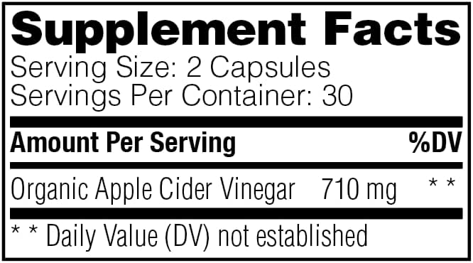 Enzymedica, Apple Cider Vinegar, Healthy Weight and Digestive Support, 60 Count