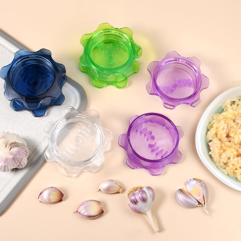 2025 New Garlic Twister,Garlic Press,Garlic Peeler,Ginger Grater,Mini Garlic Mincer (Blue)