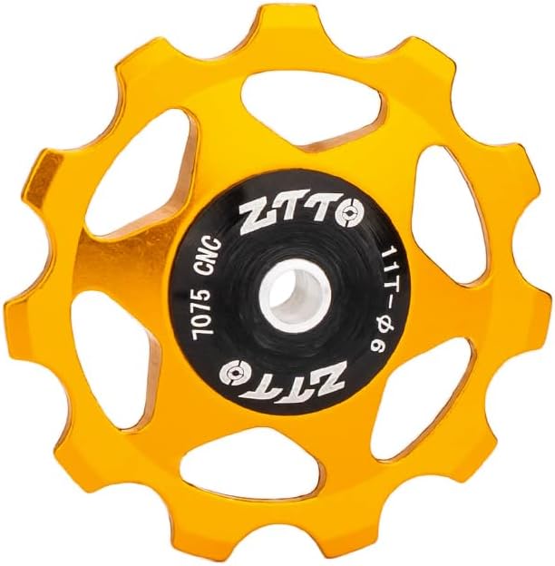 ZTTO Guide Pulley Bike Rear Derailleur Pulley Wheels, Colorful Aluminum Alloy 11T 13T CNC Road Bike Guide Roller Bicycle Derailleur 4mm 5mm 6mm for MTB, Road Bike