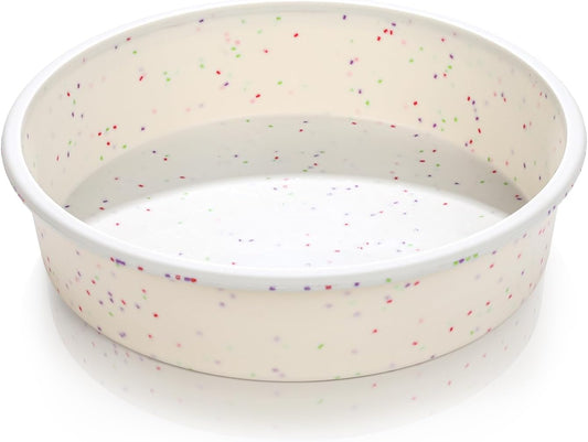 Vinino 6 Inch Silicone Round Cake Pan with Metal Reinforced Frame, Nonstick Silicone Springform Pan for Baking Suitable for Making Layers, Cheese & Chocolate Cakes