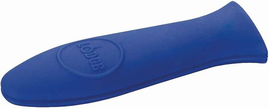 Lodge Silicone Hot Handle Holder - Dishwasher Safe Hot Handle Holder Designed for Lodge Cast Iron Skillets 9 Inches+ w/Keyhole Handle - Reusable Heat Protection Up to 500° - Blue