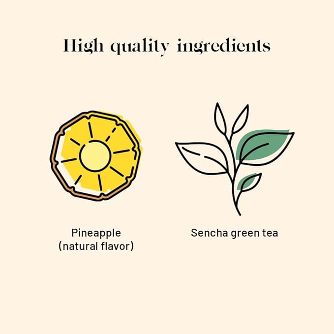 Kusmi Tea - Blue Detox - Blend of Green Tea, Mate & Pineapple - Rosehip, Rooibos, Mint, Guarana Flavours - Enjoy Hot or Iced - Exotic Infusion Perfect for Tea Lovers - 20 Tea Bags