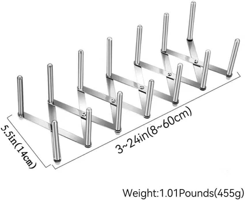 Pot Lid Organizer Pot Lid Holder Adjustable Pot Lid & Plate& Pans multipurpose Organizer Rack Holder Stainless Steel Dish Plate Drying Rack
