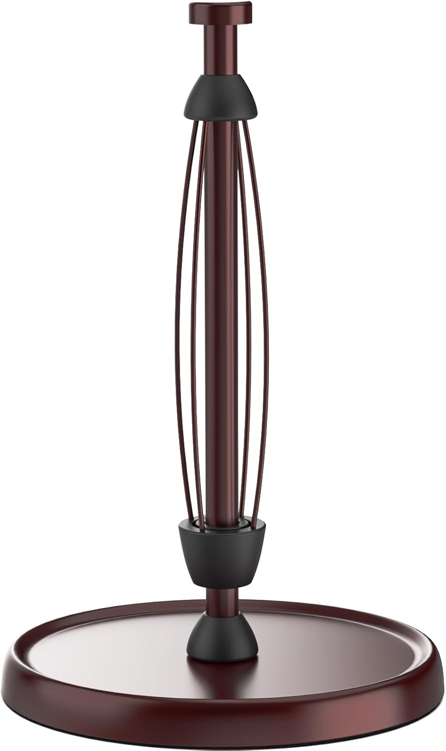 Oil Rubbed Bronze Paper Towel Holder Countertop, Bronze Kitchen Accessories Decor, Stainless Steel, Paper Towel Roll Holder Stand with Ratchet Mechanism for Kitchen Bathroom Farmhouse Essentials