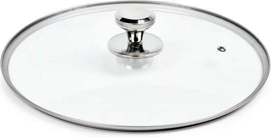 11 In Glass Lid for Frying Pan, Tempered Replacement Cover Compatible with All 11" Cookware for Skillets, Round Cast Iron, Cast Aluminium, Stainless Steel Pans &Pots, 10.8in/ 276mm - 11.2in/292mm