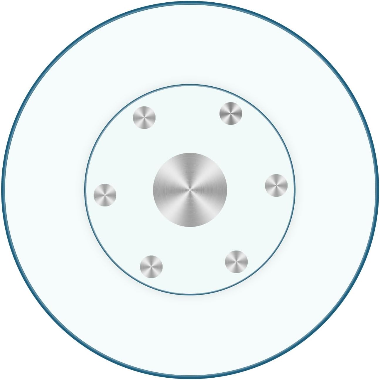 24" Large Tempered Glass Lazy Susan Turntable - Silent & Smooth Swivel Serving Plate for Dining Table Centerpiece for Family Gatherings, Banquets, and Weddings, Great Gift for New Homes