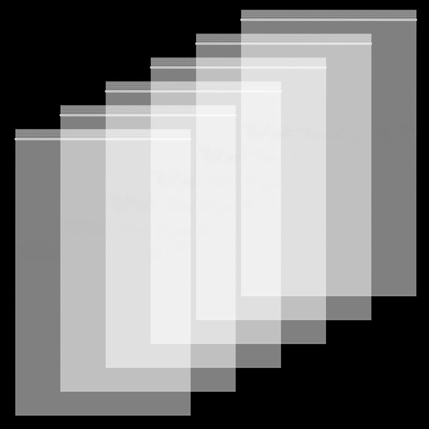 120Pcs 6" x 9" Clear Plastic Zip Bags, 2 Mil Thick Resealable Storage Baggies for Jewelry, Small Items, Packaging & Travel