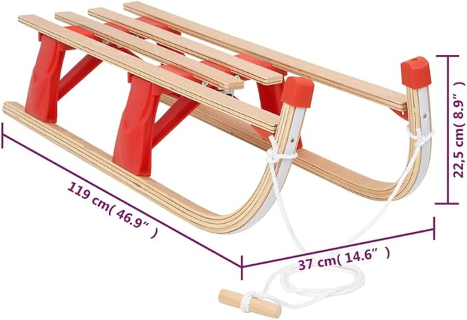 SKM Folding Sledge Wood 110 cm (Weight-10KG)