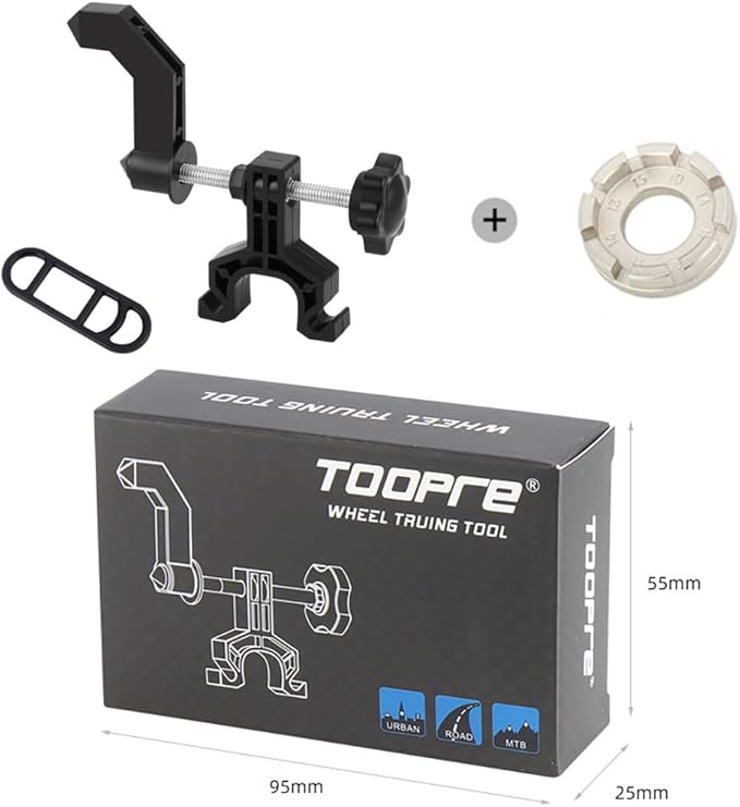 Portable Bicycle Wheel Truing Stand Bike Mini Rims Adjustment Repair Mount Tools Spoke Wrench Black