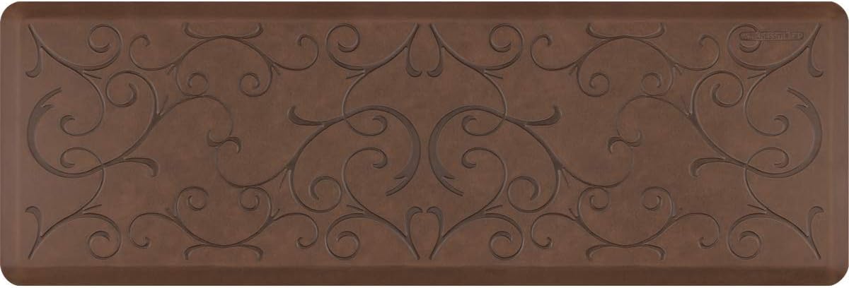 WellnessMats Bella Collection Anti-Fatigue Floor Mat, Polyurethane – Ergonomic Support Pad for Home, Kitchen, Garage, Office Standing Desk – Water Resistant - Made in USA