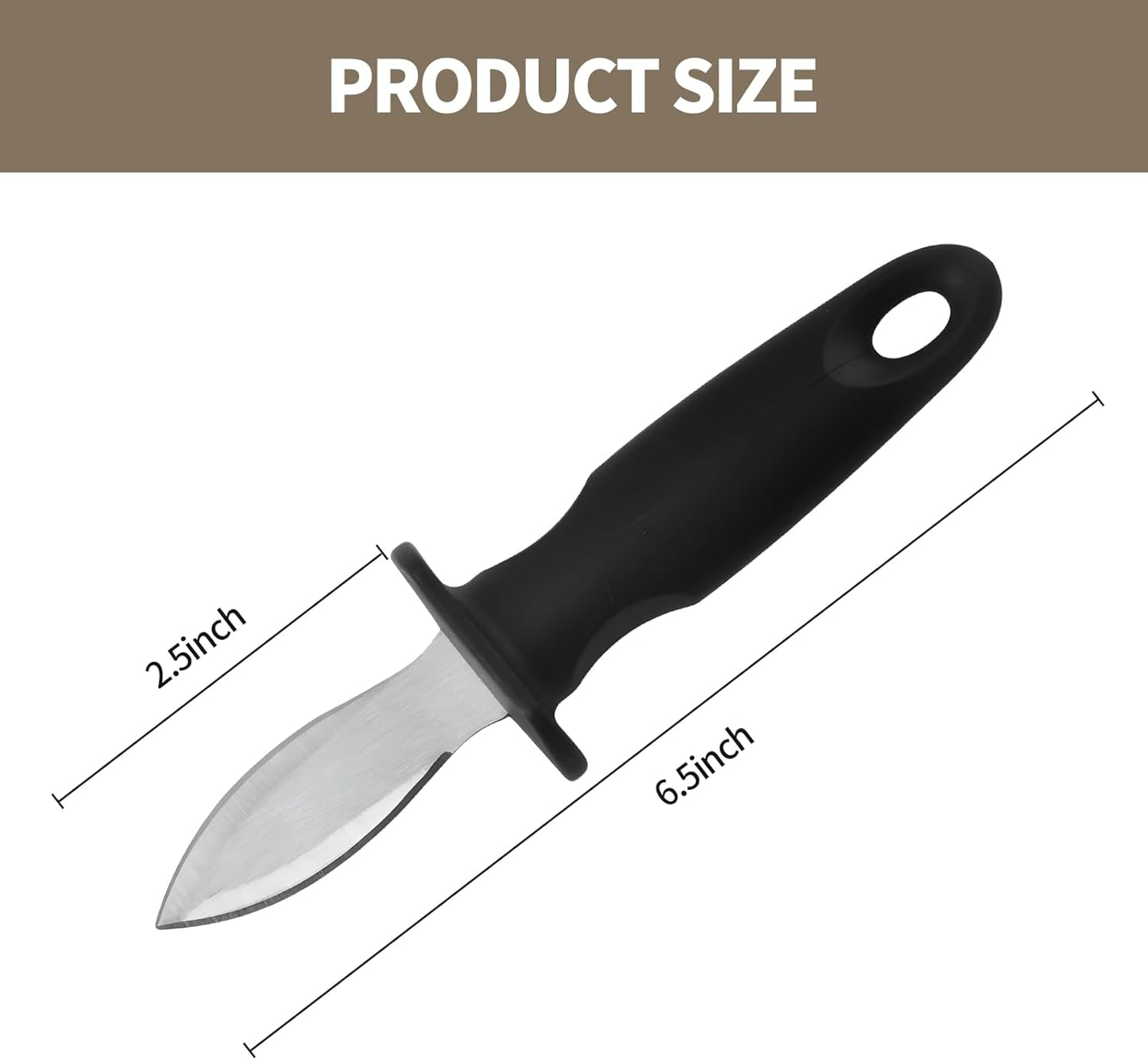 Oyster Knife Shucker Oyster Shucking Tool Perfect for Opening Clams, Mussels, Scallops, Shellfish Ideal for Home Kitchens, Raw Bars & Chefs（1 Pack）