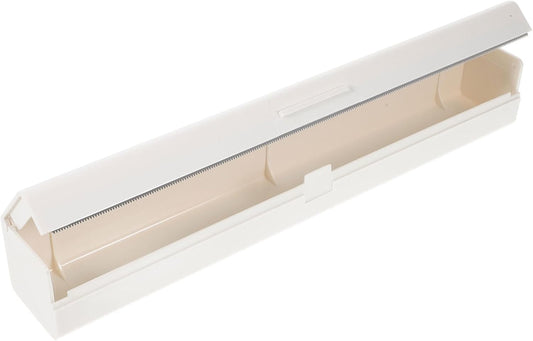 STOBOK Plastic Film Cutter - Cling Wrap Dispenser with Stainless Steel Cutter Compact Food Wrap Storage Box for Home Use Ideal for Plastic Wraping and Aluminum Foil