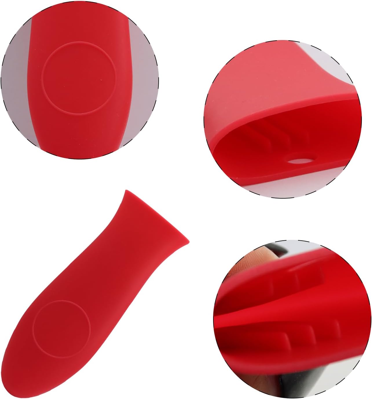 Silicone Hot Handle Holder Cast Iron Handle Cover Rubber Pot Handle Sleeve Heat Resistant for Frying Pans Griddles 4Pcs Mixed Color