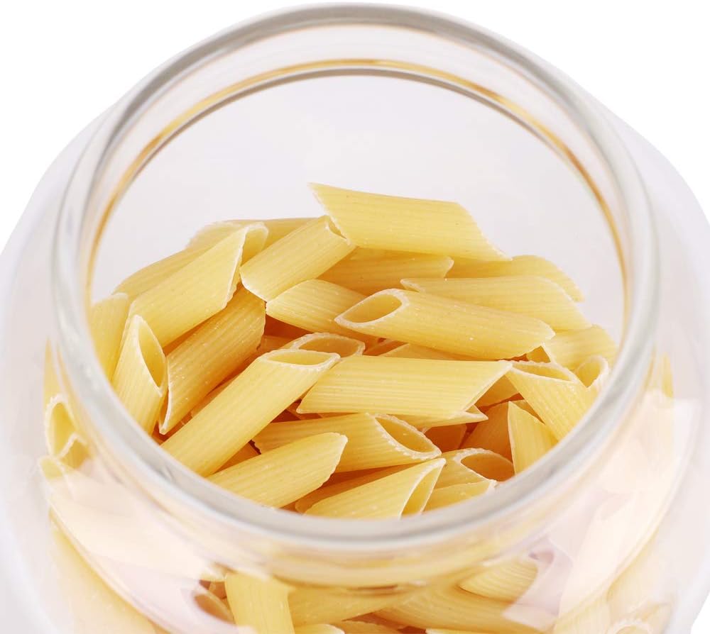 Glass Storage Jar, Food Storage Container/Canisters with Airtight Lid for Serving Tea, Coffee, Honey,.Spice, Perfect as a Cereal Dispenser (6.3 inch high)