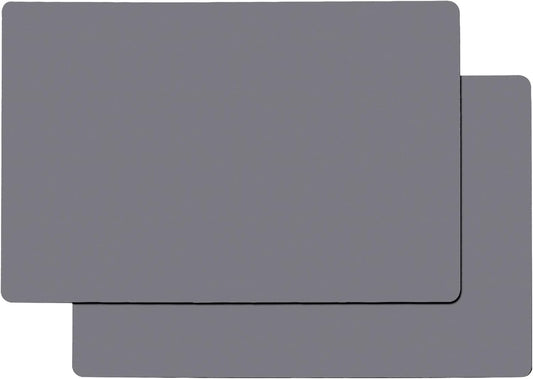 Silicone Mats for Kitchen Counter, Thicker 0.06", 25 x 17 inches Multipurpose Table Mat, Silicone Pad Desk Work Mat, Nonstick Nonskid Heat-Resistant Pad, Placemat, Dark Gray, 2PCS