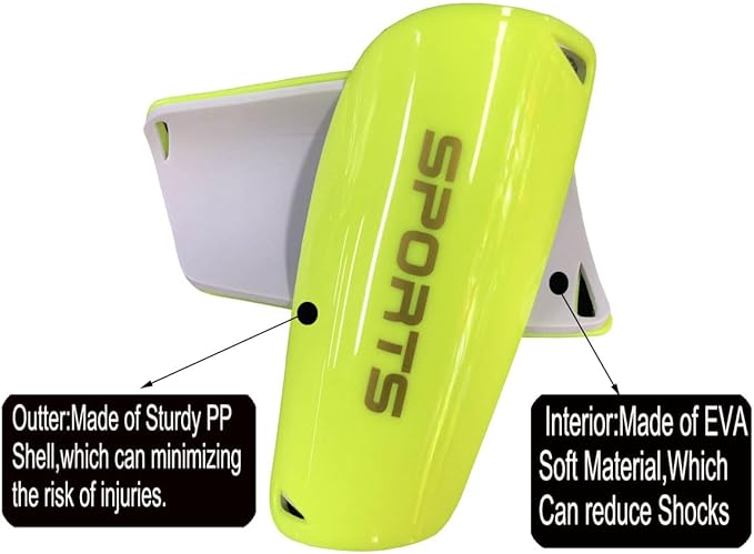 Soccer Shin Guards for Kid Youth Teen Adult - Shin Guards Sleeves with Inserted Pocket Cushion Protection Reduce Shocks and Injuries for TeamSports