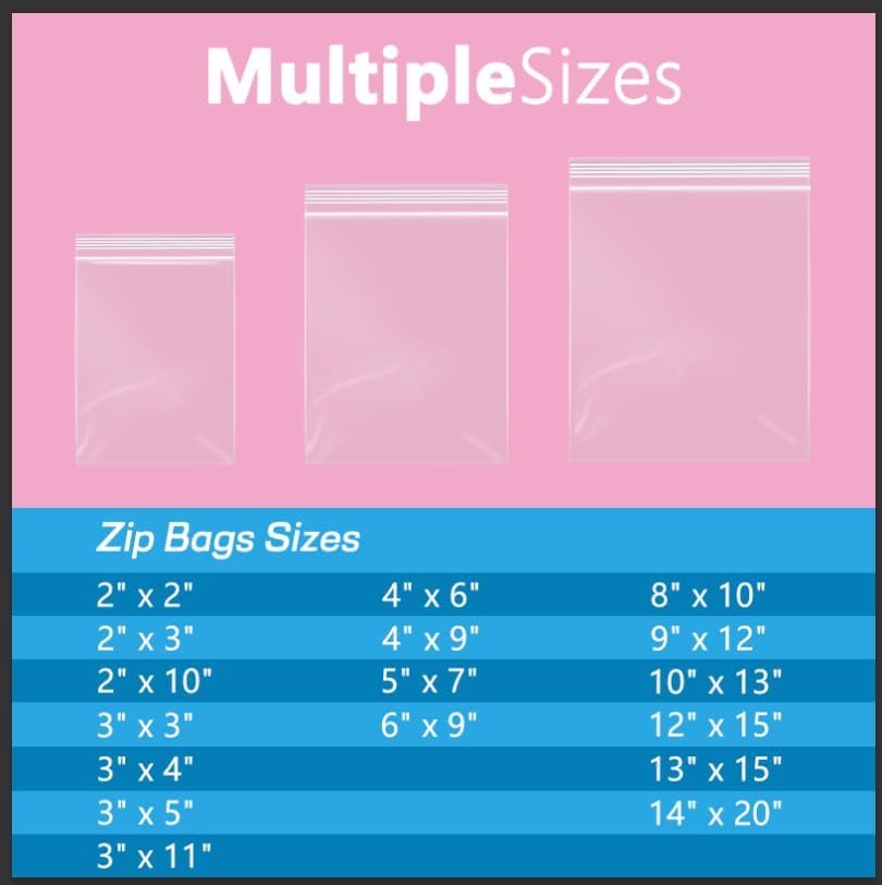 iMailer - 500 Pcs- 9" x 12" Clear Zip Bags - Reclosable Plastic Zip Poly Bags for A4, Letter Sized Documents, Clothing