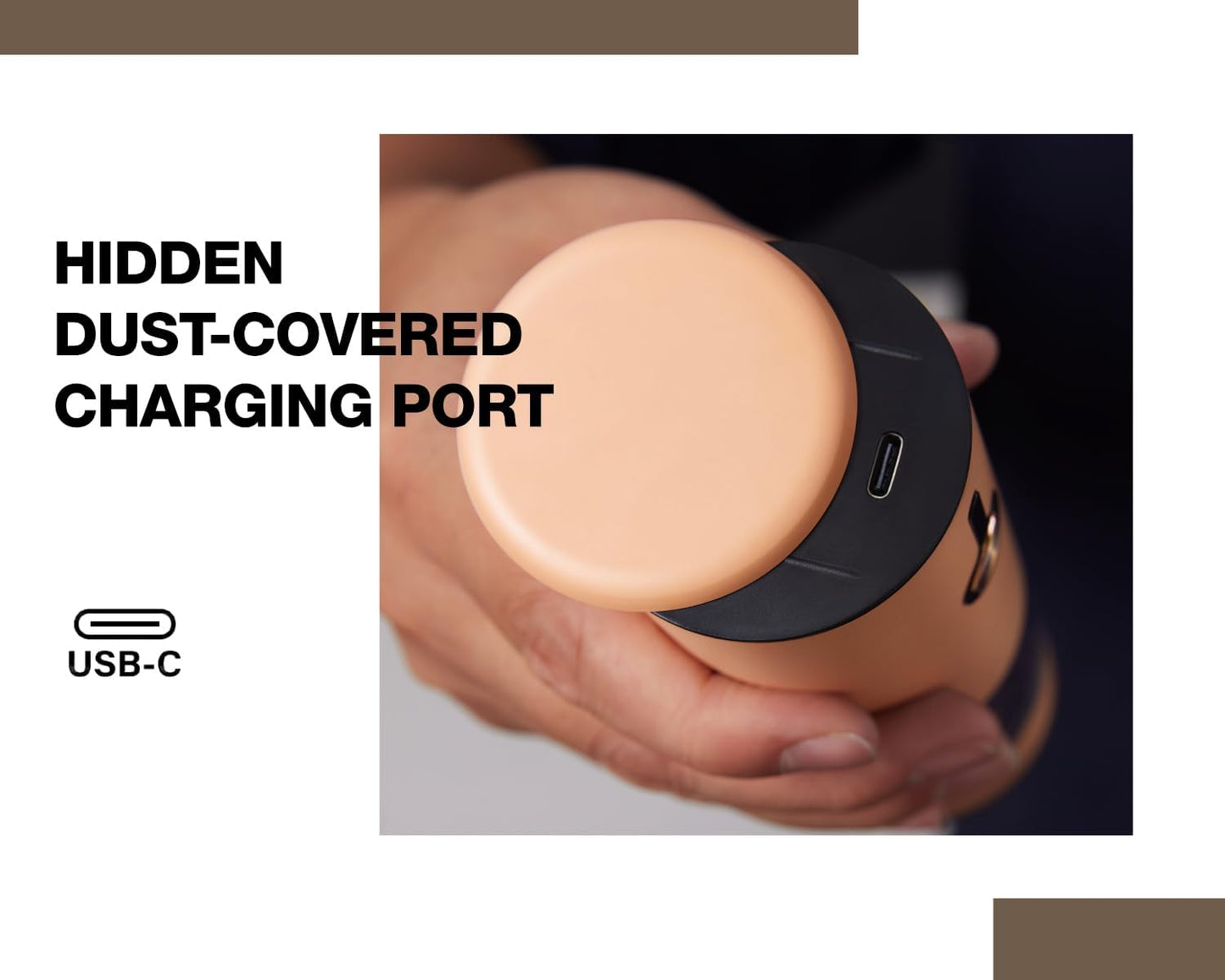 Electric Pepper Grinder and Salt Mill Set - Large Capacity USB Rechargeable Automatic Grinder with Dual LED Lights, One-Handed Operation & Slide Cover - Brushed Stainless Steel