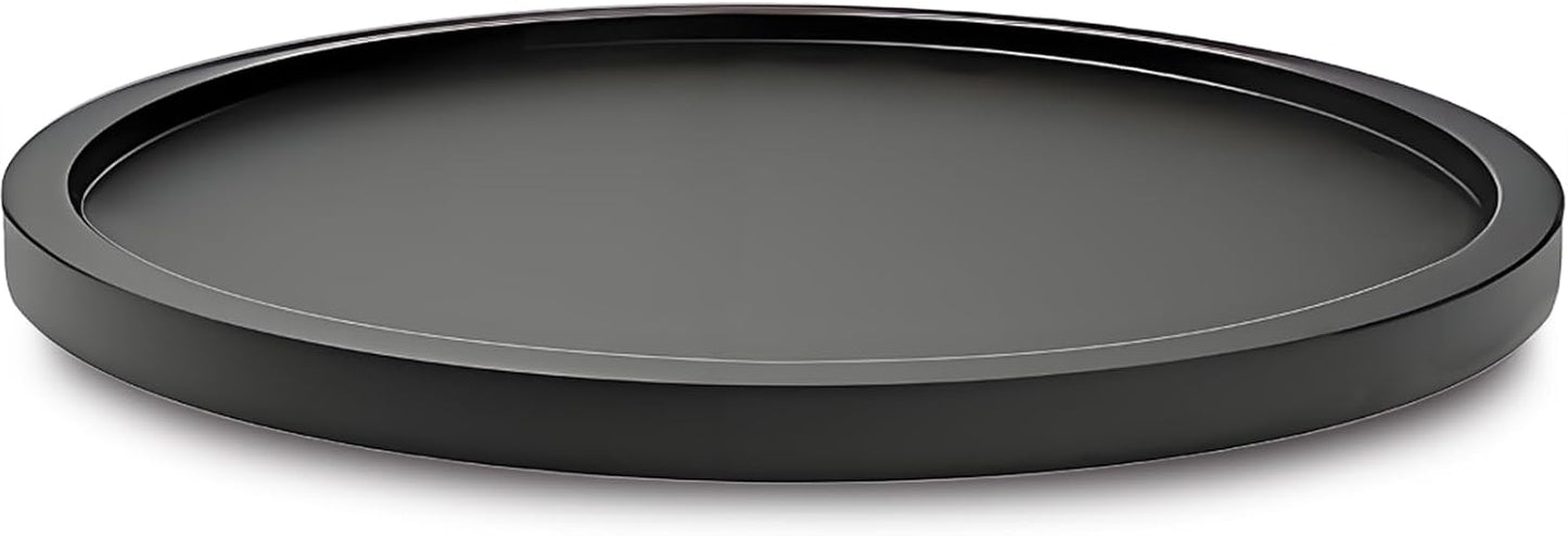 12" Black Bamboo Lazy Susan Organizer Kitchen Turntable for Cabinet Pantry Table Organization