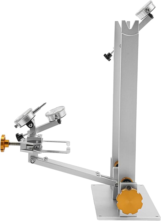 Bicycle Wheel Truing Stand, Professional Bike Wheel Repair Bracket with 3 Guages for 10-29 inch Wheels, Adjustable Rim Width
