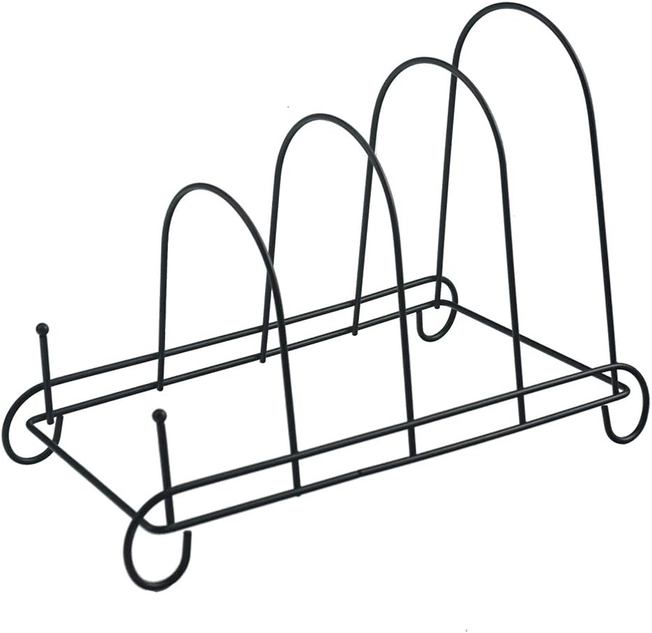 Artliving 4-Tier Metal Scrollwork Dish Rack Plate Rack Display Stand Holder Cabinet Organizer Set of 2