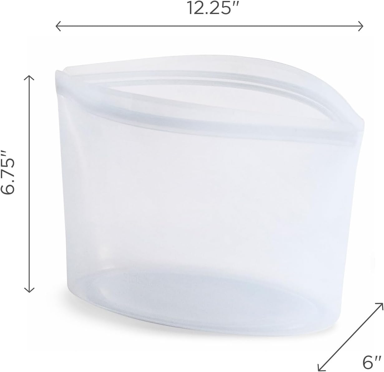 Stasher Premium Silicone Reusable Food Storage Bowl, Clear, Microwave, Sous Vide, Dishwasher, Oven and Freezer Safe, BPA Free, Leak-free, Eco-friendly, 8-Cup Bowl