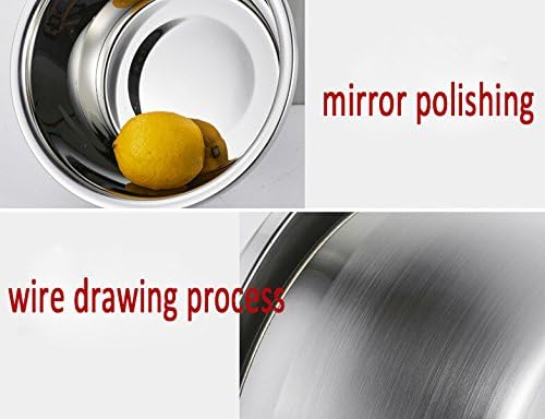 meleg otthon Stainless Steel Bowl,6.5ＱT Salad Bowl,Metal Bowls,Stainless Steel Basin,Heavy Duty Deeper Edge Mirror Finish Dishwasher Safe Bowl (XL)…