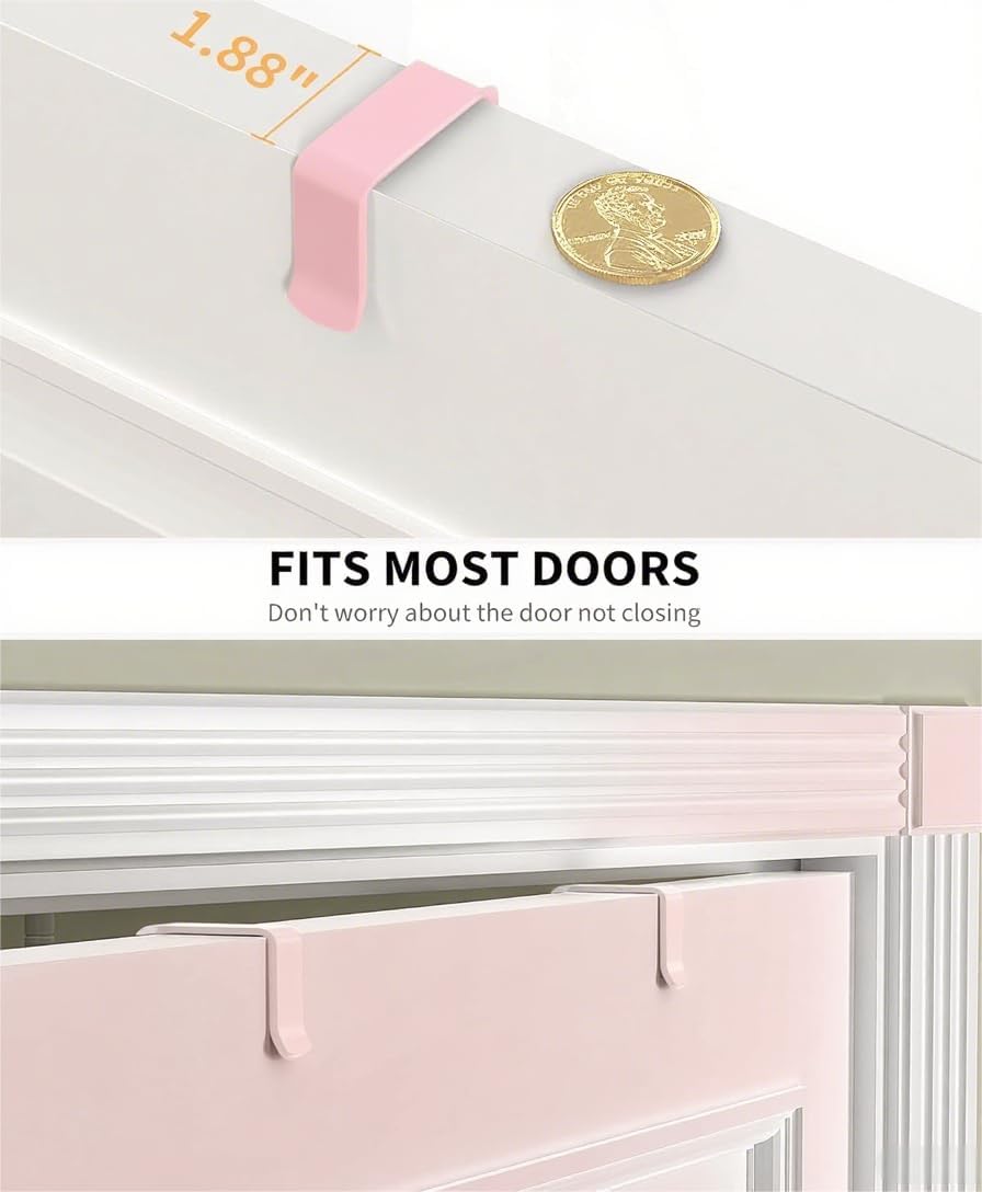 Moforoco Pink 9-Tier Over The Door Pantry Organizer, Pantry Organization and Storage, Black Hanging Basket Wall Spice Rack Seasoning Shelves